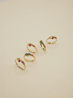 Ulysse Ring Green & Pink