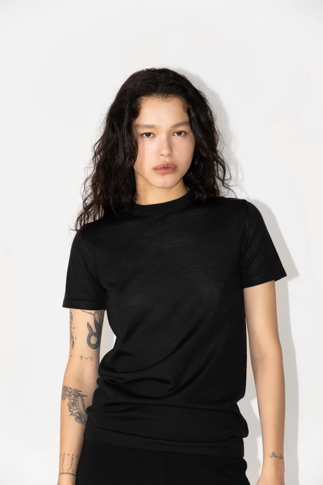 Merino t-shirt zwart