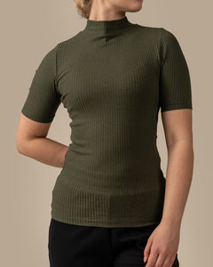 Ribbed T-Shirt Khaki