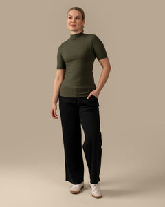 Ribbed T-Shirt Khaki