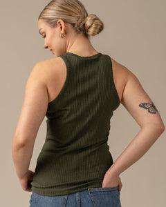 Ribbed Top Khaki