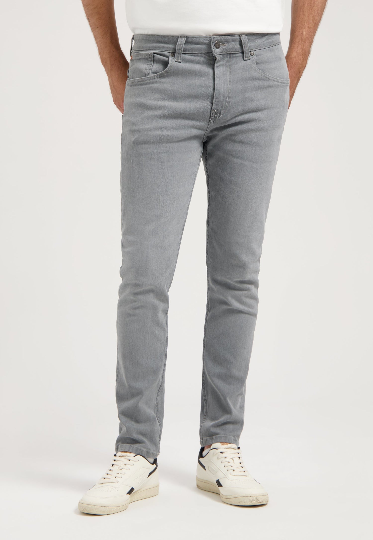 Rick Mid Slim Jeans Lichtgrijs