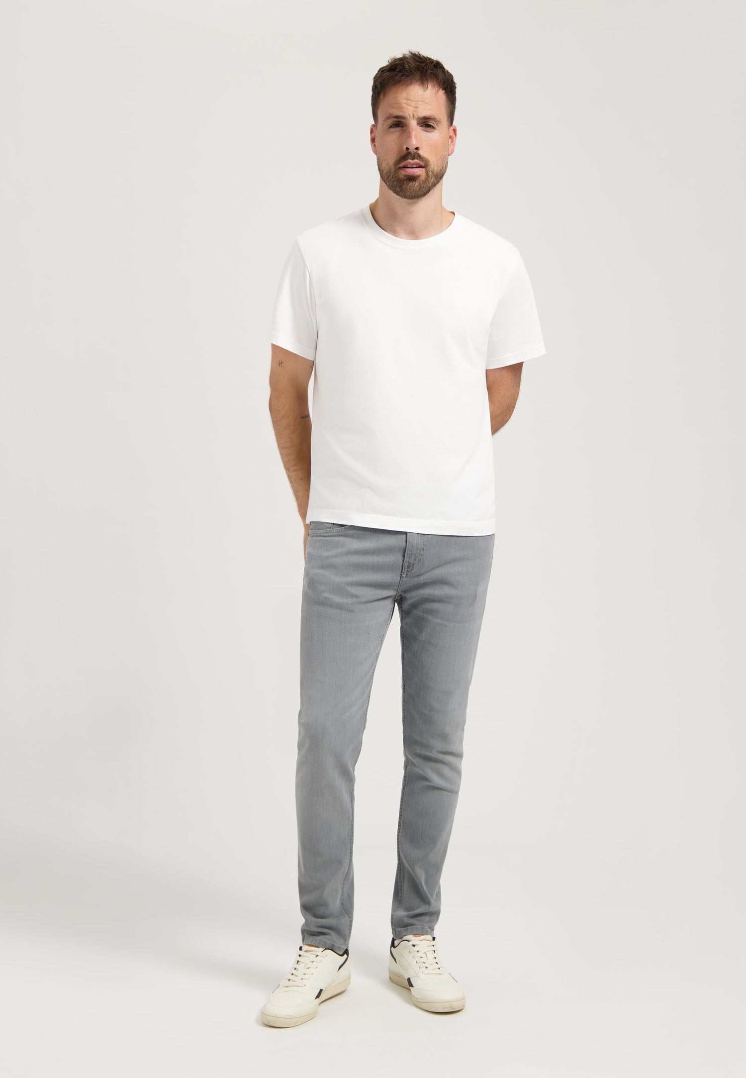 Rick Mid Slim Jeans Lichtgrijs