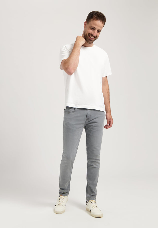 Rick Mid Slim Jeans Lichtgrijs