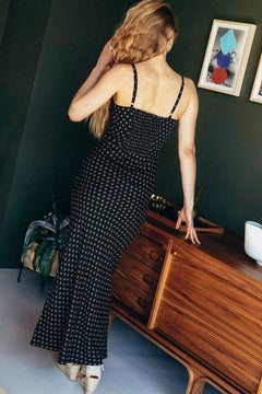 Long Jade Dress Black Floral