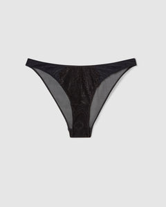 Lace Mesh Bikini Briefs Black