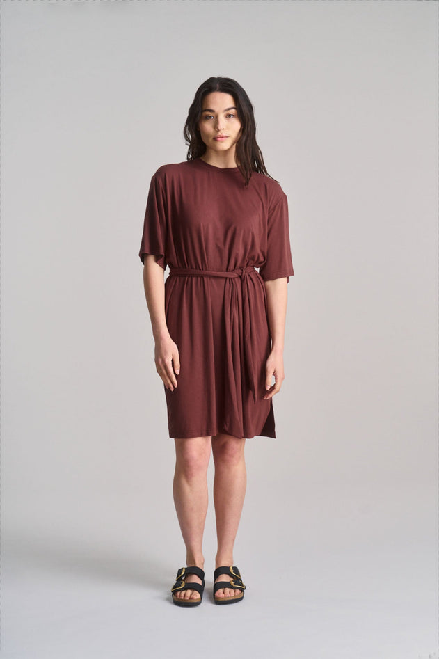 Sadie Modal Jersey Dress Chocolate