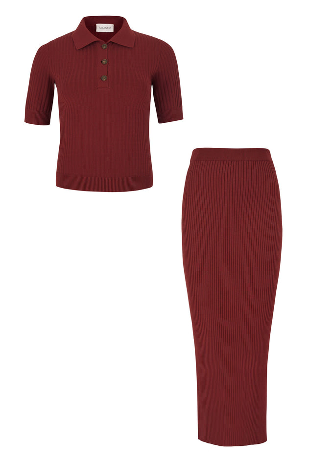 Madonna Co-ord Burgundy