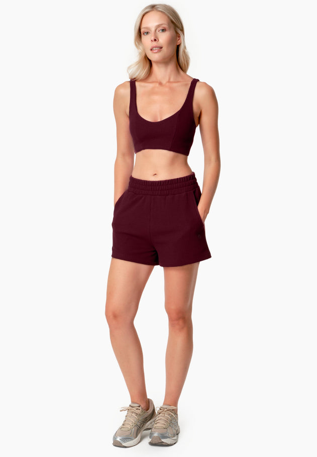 Savanna Wafel short Bordeaux