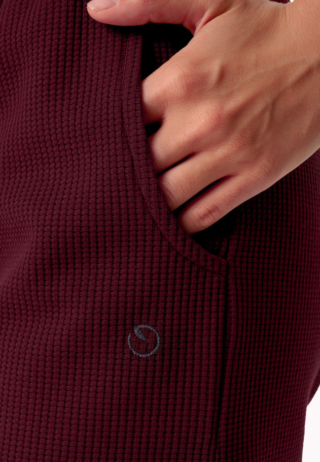 Savanna Wafel short Bordeaux