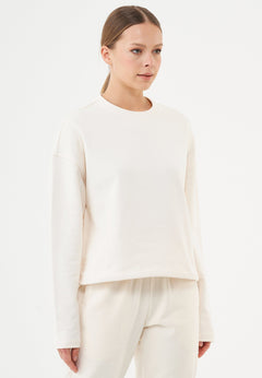 Seda Soft Touch Organic Cotton Sweatshirt Off White