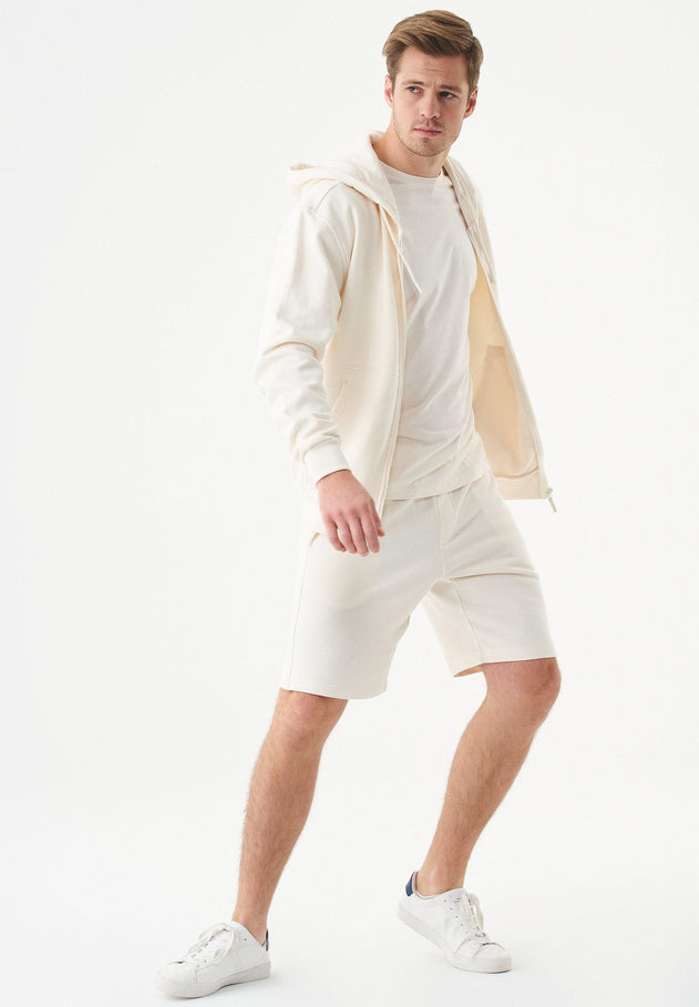 Shadi Sweatshort Gebroken wit