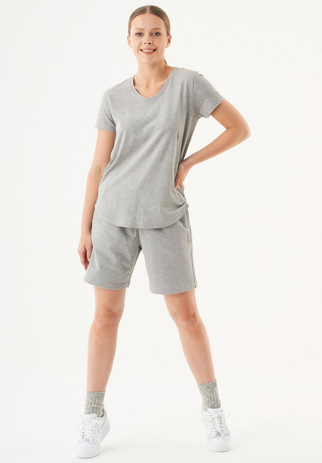 Sheyma Sweatshort Grijs melange