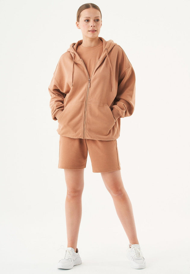 Sheyma Sweatshort Lichtbruin