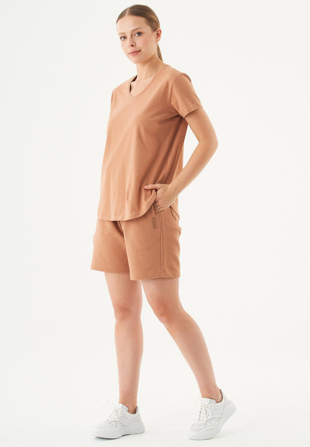 Sheyma Sweatshort Lichtbruin