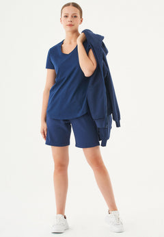 Sheyma Sweatshort Marineblauw