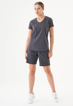 Sheyma Organic Cotton Sweatshorts Shadow