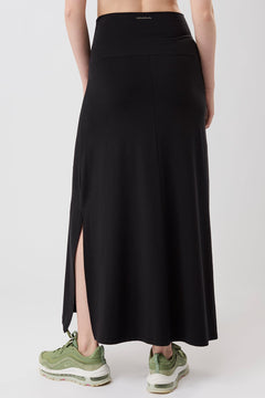 Roll Over Skirt Black