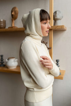 Women's Knitted Merino Winter Balaclava Hood