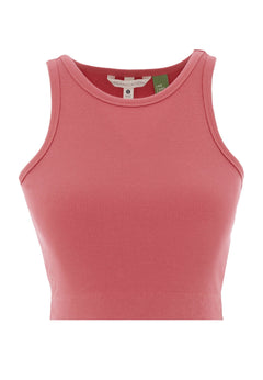 Sonnia Geribbeld Croptop Red Wood