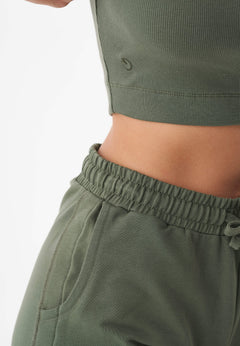 Sanndra Light Organic Cotton Sweatshorts Olive