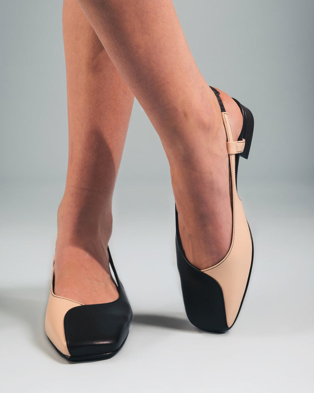 Diana Ballerina's Zwart / Beige