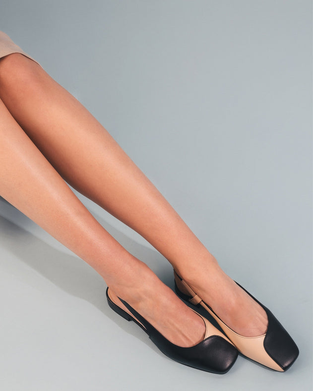 Diana Ballerina's Zwart / Beige