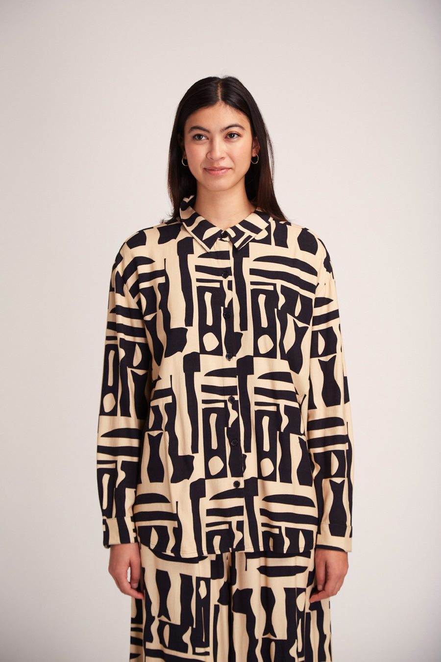 Iya Viscose Shirt Jonc Black Print