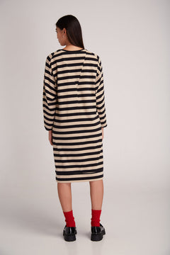 Pasu Dress Beige / Black Stripes