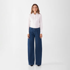 Sunny Wide Leg Classic Jeans Dark Blue