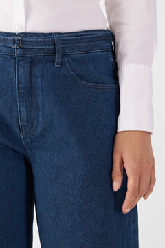 Sunny Wide Leg Classic Jeans Dark Blue