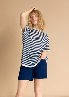 Terra Ribbed Shorts Navy