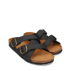 Samet Sandals Black