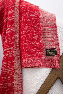 The Hemp & Wool Scarf  Red