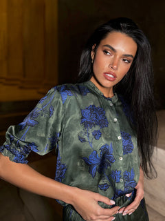 Satin Viscose Printed Shirt