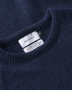 Smiling Knit Sweatshirt Blue Melange