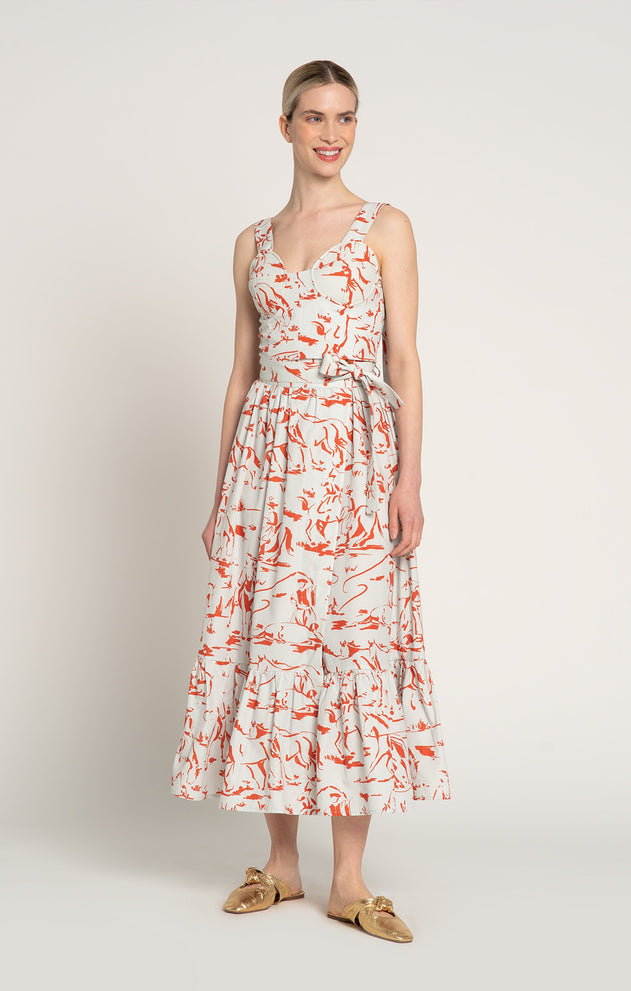 Hadik Ruffled Wrap Skirt Horsemen Mint