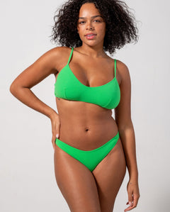 Strappy Scoop Bikini Top Kelly Green