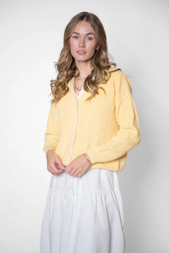 Short Cardigan Light Yellow