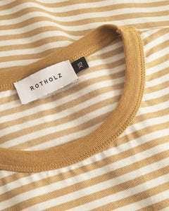 Unisex Striped T-Shirt Caramel/White