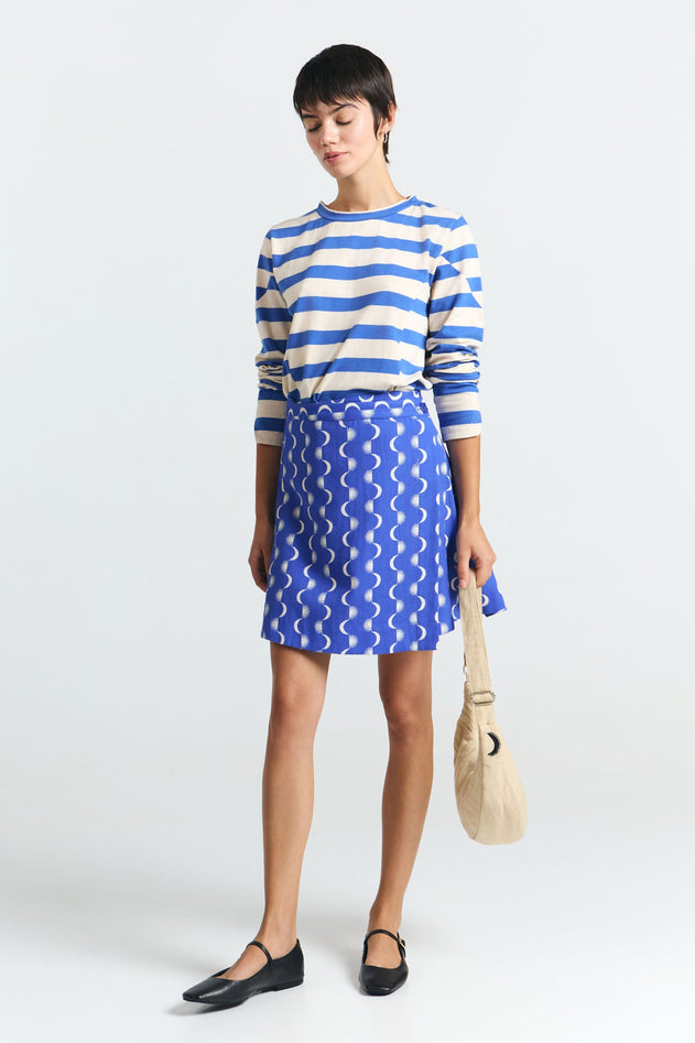 Polo Skirt Blue Moon Print
