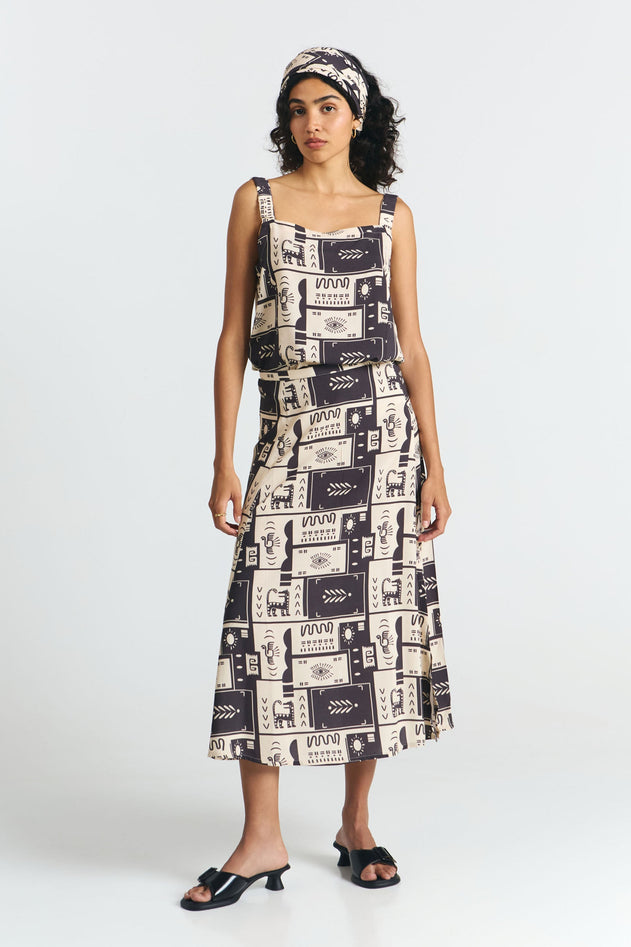 Borneo Skirt Ethnic Print