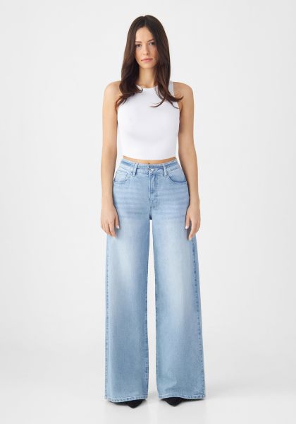 Sunny Wide Leg Classic Jeans Bright Blue