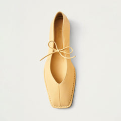 Sway Leather Ballet Flats Yellow Vanilla