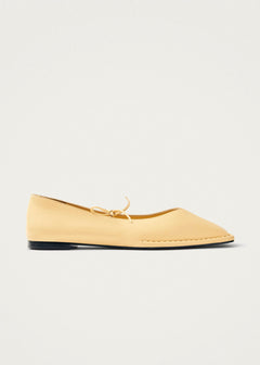 Sway Leather Ballet Flats Yellow Vanilla