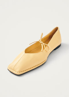 Sway Leather Ballet Flats Yellow Vanilla