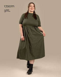 Poplin T-Shirt Dress Khaki