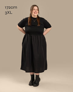 Poplin T-Shirt Dress Black