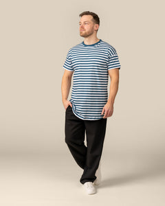 Long T-Shirt Petrol Stripes