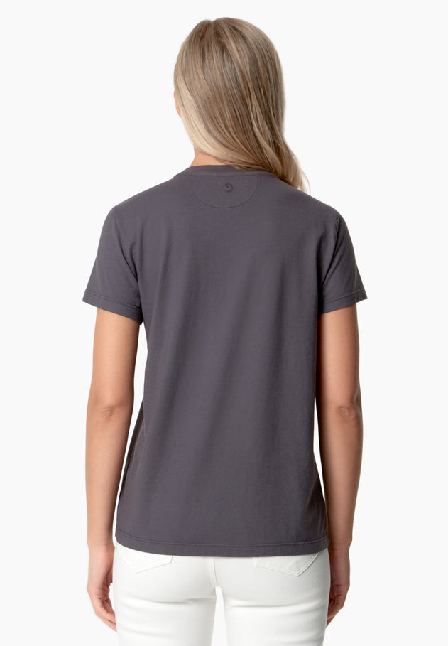 Women's Basic Round Neck T-Shirt Grey
